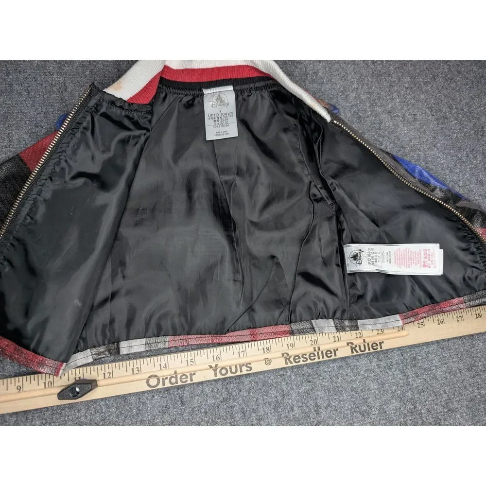 Evie Descendants 3 Girls Bomber Jacket Multicolor Zip Pocket Costume Size 4 Kids